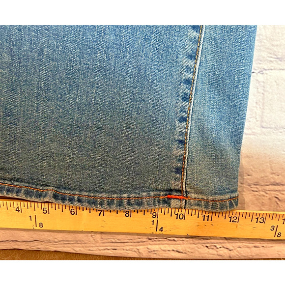 True Religion Jeans Womens Blue Carrie Low Rise Flare Stretch Made in USA 34x32 - Picture 13 of 13